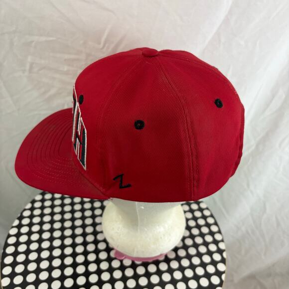 Utah Zephyr Red Zone Snapback Hat Collegiate Embroidered - Picture 5 of 7